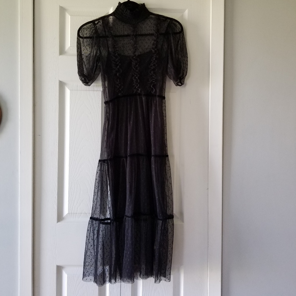 Dotted sheer dress